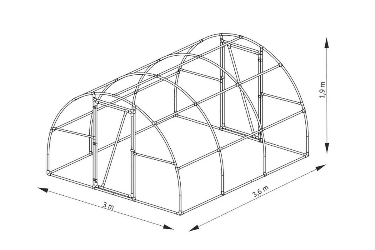 Схема теплицы из пластиковых труб