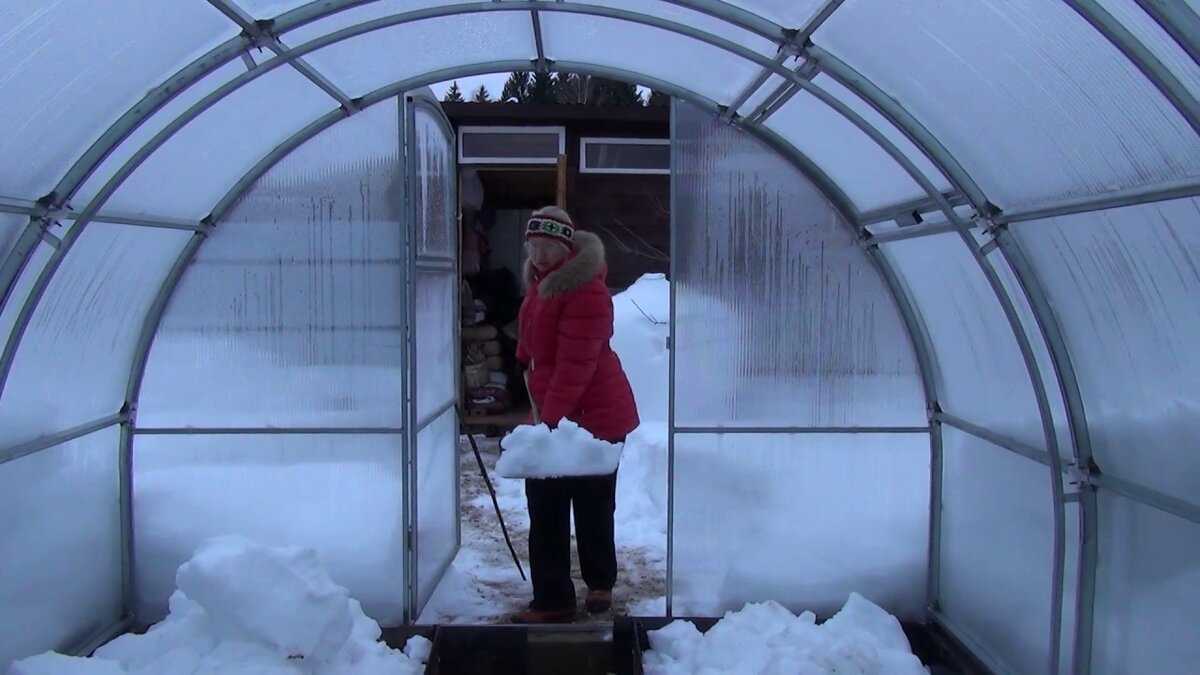 Как ломаются теплицы из поликарбоната от снега фото