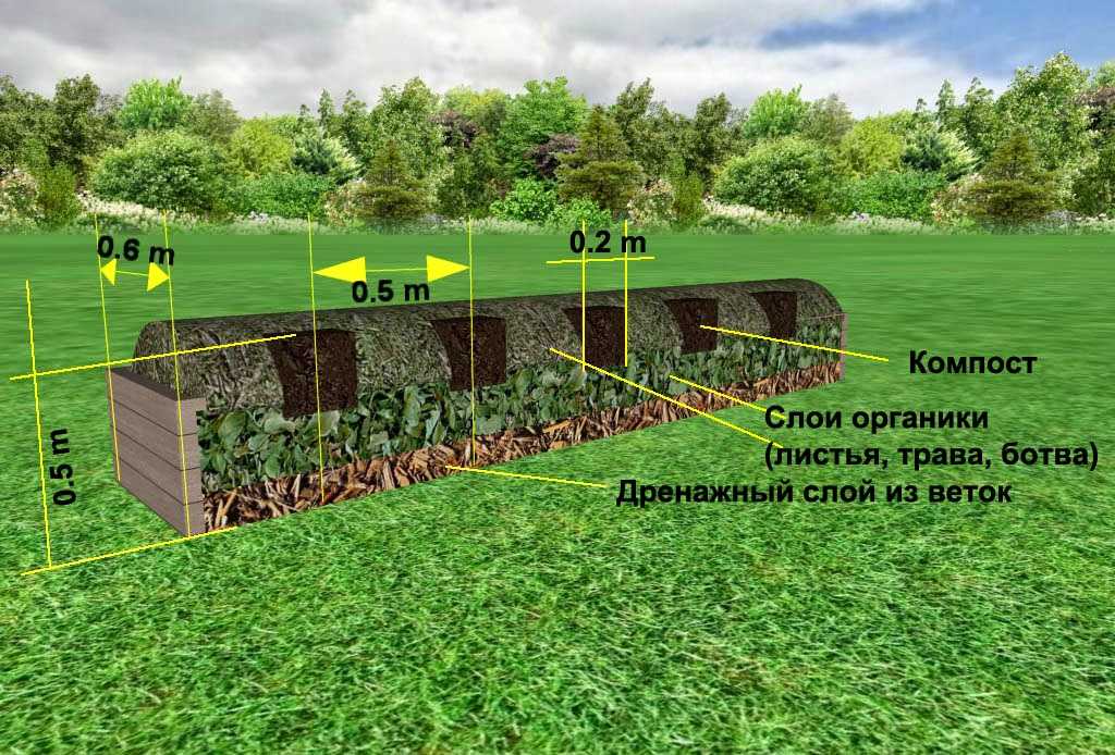 Грядка высокая своими руками схема